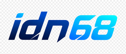 Logo idn68 berwarna biru dan putih